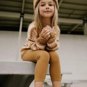 NEW Rylee + Cru ribbed leggings brass